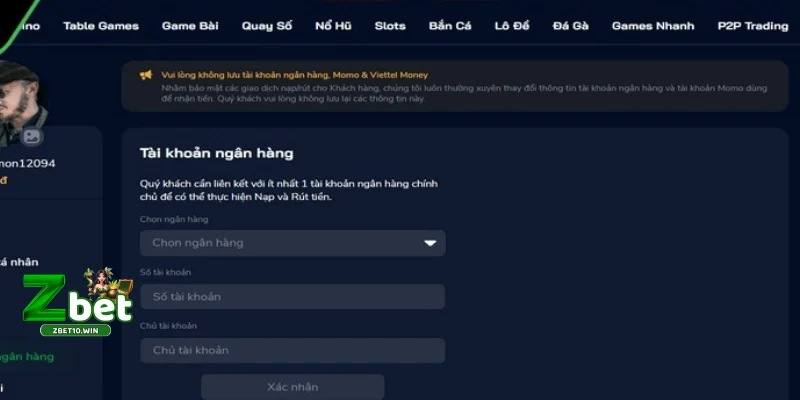 Nạp - Rút Tiền ZBET Phương thức nạp - rút tiền qua thẻ cào điện thoại